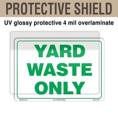 SIGNOGRAFX Yard Waste Sticker, Recycle Stickers for Trash Bins 04 Packs,10×7 in
