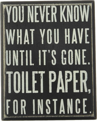 Wooden Box Sign – Funny Bathroom Sayings, Wall Art/Home Decor, Farmhouse Styl…