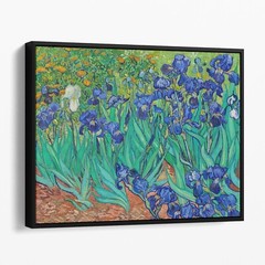 Irises 1889 by Van Gogh Floral Garden Flowers Green Canvas Print Wall Art
