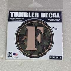 Tumbler Decal Letter F Camouflage Vehicle Car Window Sticker New