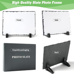 20 Sublimation Slate Photo Frames 4×6 with Display Holder for Events