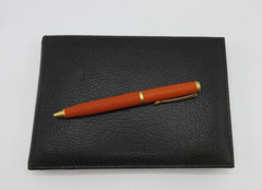 Photo Frame Leather Bifold holds TWO 4×6″ Photos Horizontal Graphic Image $125