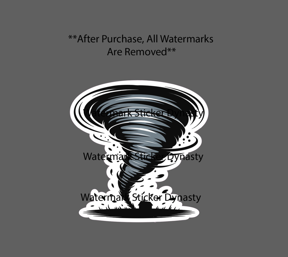 Tornado Sticker Waterproof Decal Stom Weather Rain Disaster Home Gift NEW