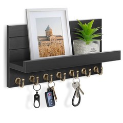 Key Holder for Wall Upgraded 7 Sturdy Key Hooks Easy Installation Mail Organi…