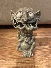 Vintage 1973 Jim Rumph Ceramic Choking Goblin Ashtray *See Description* RARE!!!
