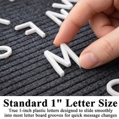 312 PCS 1 Inch White Plastic Letter Board Letters Numbers Replacement Set
