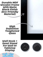 Castle Ridge Collectibles 9″ x 12″ Black Frame With Glass Panel