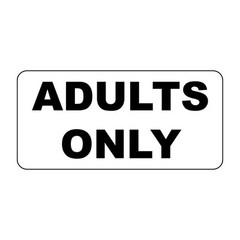 Adults Only Black Retro Vintage Style Metal Sign – 8 In X 12 In With Holes