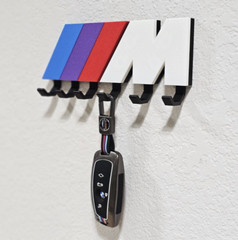 Motorsports B M W M / Wall Hanging SIX Keys Rack Hanger Organizer NEW
