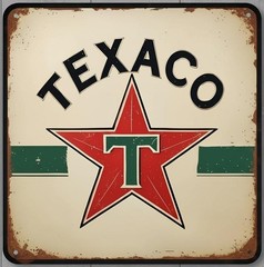 Texaco Gasoline 12 x 12 Square Novelty Metal Sign Made In USA New!