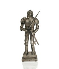 Medieval Knight Suit Of Armor Statue w Sword Metal Model 18″ Figurine Home Decor
