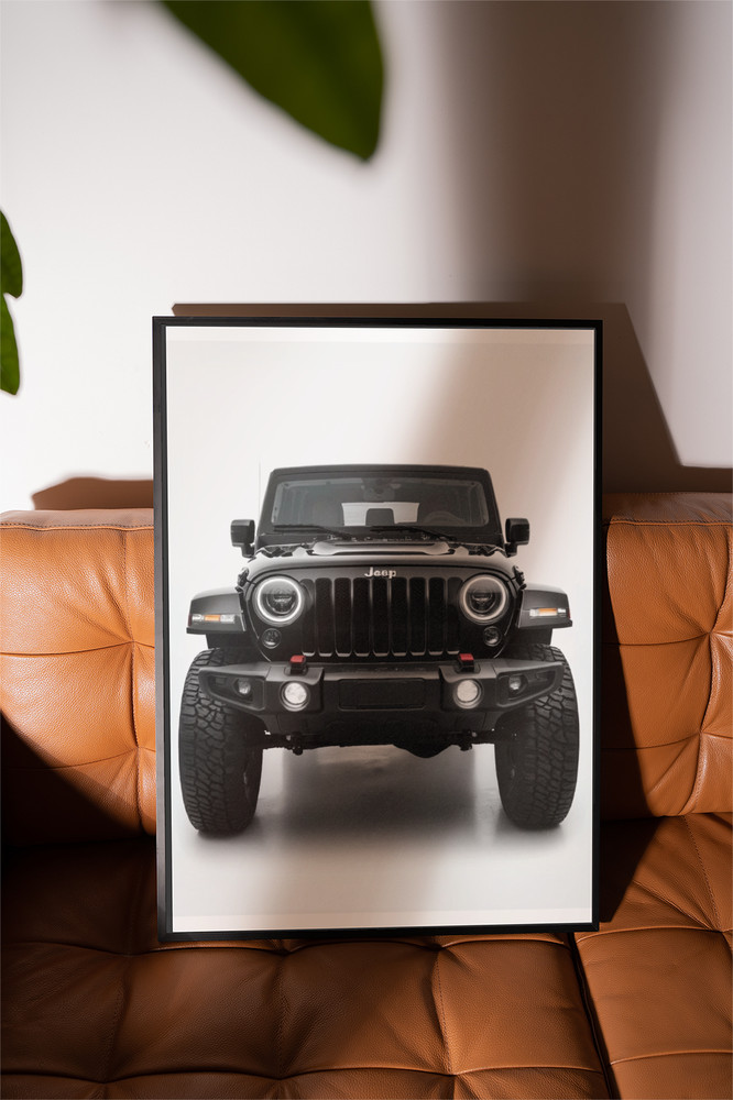 Jeep Wrangler Poster, Rugged Automotive Wall Art for Jeep Lovers, Man Cave Decor