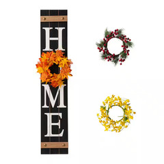 42 In. H Wooden Home Porch Sign with 3 Changable Wreathes (Spring/Fall/Christmas