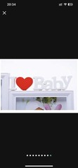 Premium Plastic Double 4×6 Photo Frame,»I Love Baby» fit Two 4×6 in Size Photos