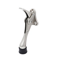 Kickdown Door Stopper Zinc Alloy Foot-Operated Lever Door Stop Non-Slip Rubber