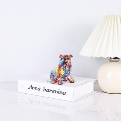 Colorful English Bulldog Statue – Resin Dog Sculpture for Home Decor & Gifts