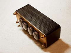 Nixie Tube Clock IN-12 Vintage Style Brass Patina