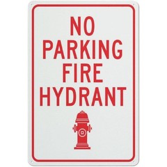 Business Sign Aluminum Sign 8×12 Inches Rust Proof No Parking Fire Hydrant