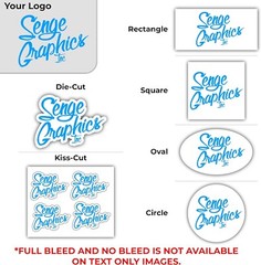 50 stickers logo print stickers waterproof labels custom stickers