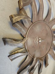 Vtg Celestial Sun Face Wall Garden Outdoor Hanging Art Decor Whimsigoth