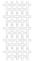 Cross Stickers Sticker White 1.5 Inch DC30-010