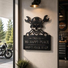 Funny Metal Sign This Is My Happy Place, Sarcastic Rustic Decor Gift