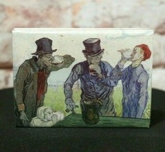Vincent van Gogh «The Drinkers» 3.5 x 2.5 in. Metal w/ full back magnet