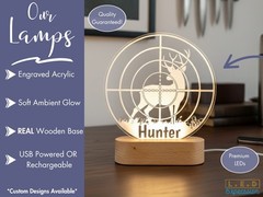 Hunter Custom Name Light, Personalized Outdoor LED Lamp
