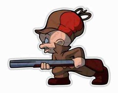 Elmer Fudd Hunting Precision Cut Decal