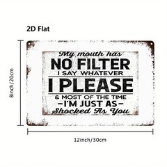 Metal Sign Art Wall Decor 8×12 Inches Iron Plaque