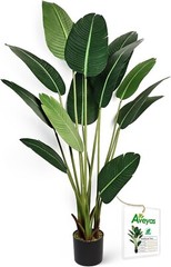 Indoor/Outdoor 6ft Faux Bird of Paradise Plant in Heavy-Duty Decorative Pot