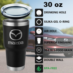 Mazda Logo 30 oz Insulated Tumbler – For The Car Enthusiest. Sweet!