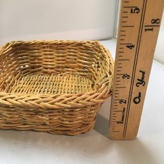 Wicker Basket Set Home Decor Small Tan Round & Square Cottagecore Farmhouse Boho