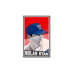 Nolan Ryan Baseball Card Checklist Poster Art Print- 11×17 in.