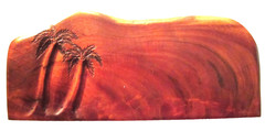 Hand Carved Wood Letter Holder, Free Standing, 12×4.5×3 Made in Hawaii Excellent