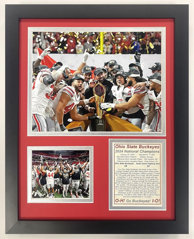 Ohio State Buckeyes | 2024 CFP National Champions | 15″L x 12″W, Podium