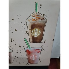 Starbucks- Coffee Addict – 14” X 14” Canvas Wall Art Pink Glitter Girly