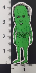Nicolas Cage six pack stickers Picolas Cage 4″ sticker set – Nic Cage novelty