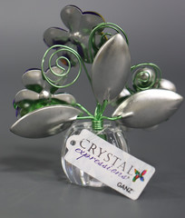 Ganz 4 Inches Pansy Posy Pot Acrylic Multicolored