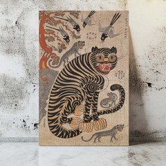 Japanese Tiger Art, Vintage Asian Tiger Print, Ukiyoe Style Wall Decor
