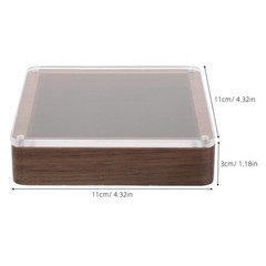 Multiuse Medal Presentation Box in Walnut Wood with Clear Lid for Award Display