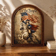 We The People Patriotic Wooden Plaque – Revolutionary War Wall Art | America 250