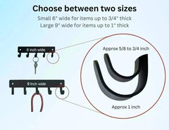 Walking Paws Small Dog Leash & Wall Key Rack Hanger 5 Hooks -6inch -Made in USA
