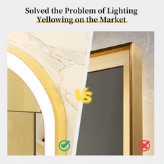 Extra Large Oval Bathroom Mirror LED 3 Color Lights Dimmable Smart Vanity Mirror