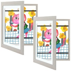 2 Pack 10×12.5 Grey Kids Art Frame Wall Display Drawings Certificate Display