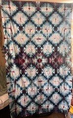 72X42in 100% Cotton Handmade Quality Shibori Inspired Tie Dye Tapestry/wall Art.