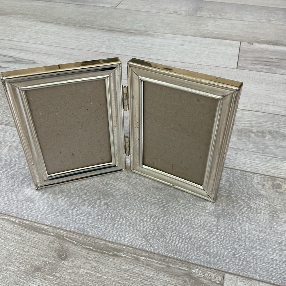 Silvertone Double Picture Frame