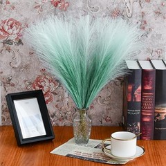 Mandy’s Silk Pampas Grass Bouquet 20 Stems 17.7in Fluffy Gradient Green