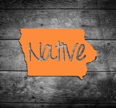 Iowa Native Vinyl Sticker Car Window Door Bumper Decal Pride Home IA