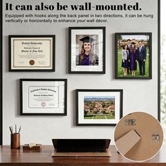 5Pcs Certificate Frames Document frames 8.5x11in for Wall Or Tabletop , Black